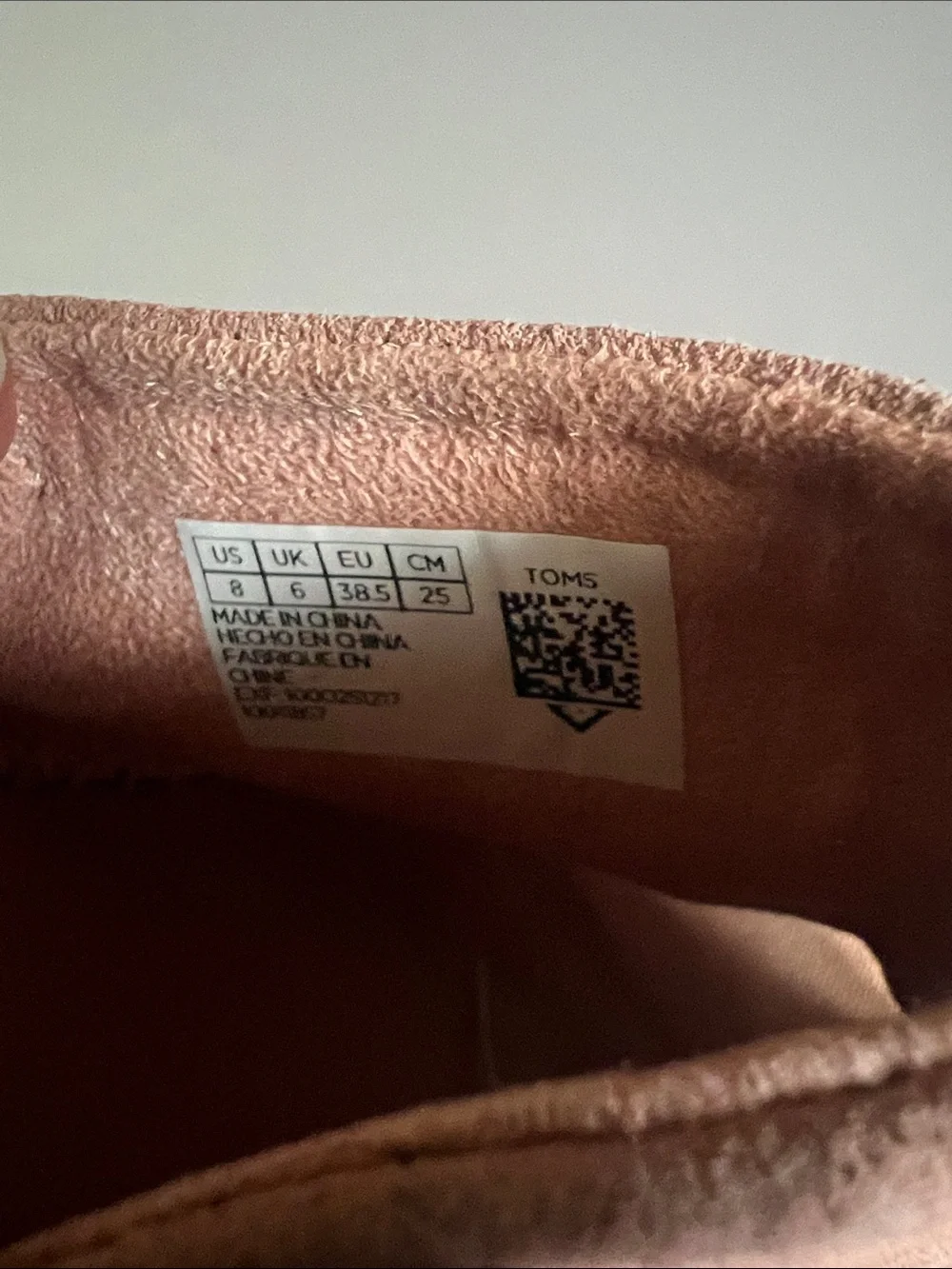 Toms Pink Suede Espadrille Wedge Sandals Size: W8